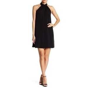 A by Amanda Uprichard Mock Halter Shift Dress in Black